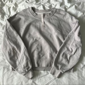 Lululemon Perfectly Oversized Cropped Crew - Chrome